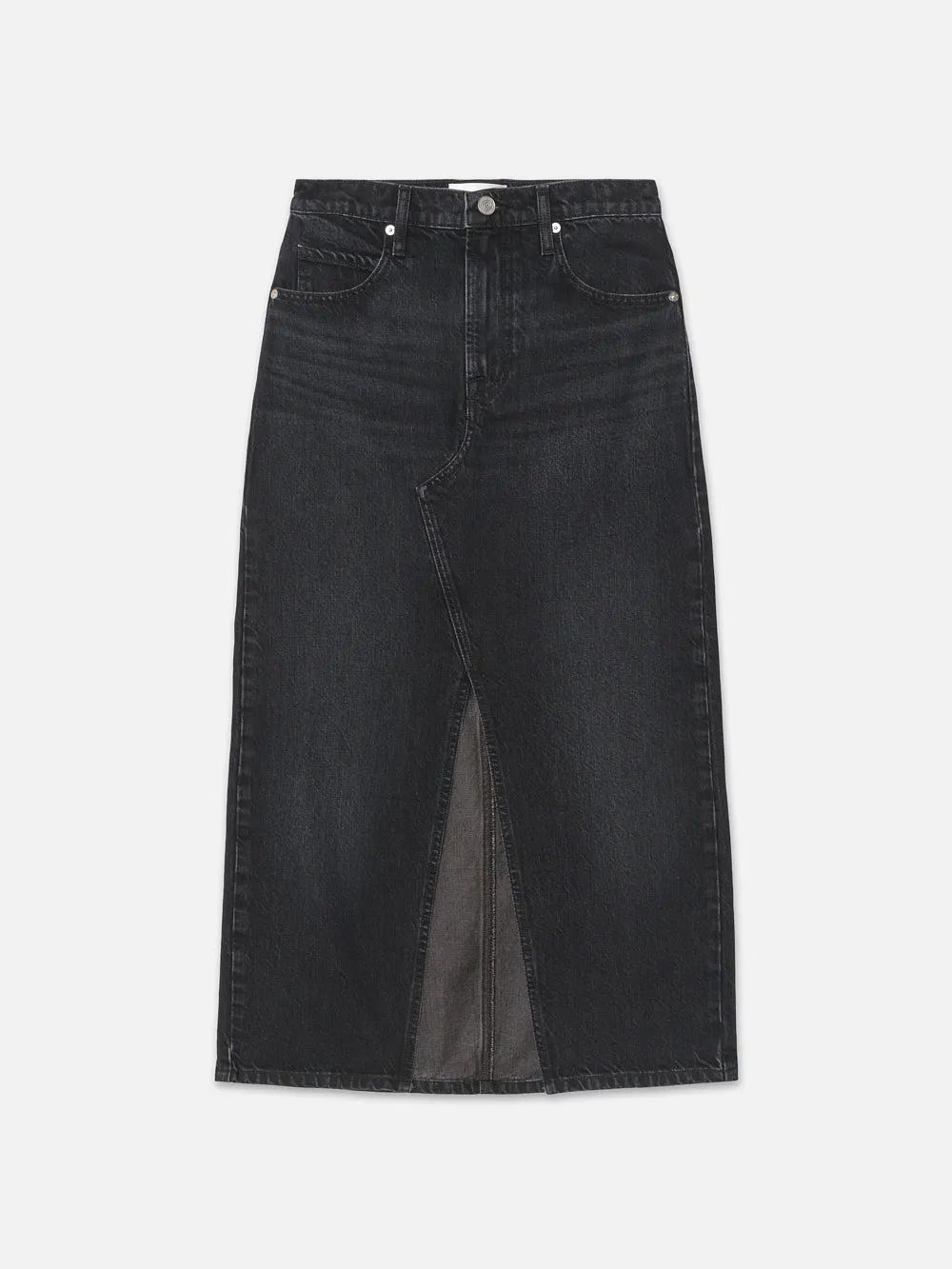 The Midaxi Skirt Angled Seam  in  Inkwell | Frame Denim