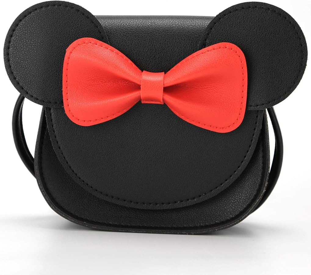 Little Mouse Ear Bow Crossbody Purse,PU Shoulder Handbag for Kids Girls Toddlers | Amazon (US)