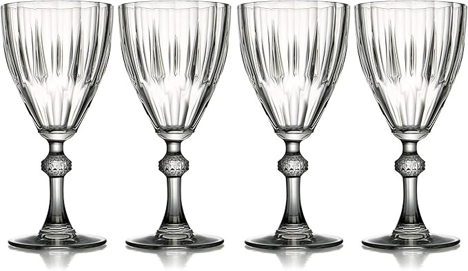 Reflections Set of 4 All Purpose Wine Drinking Glasses, 3 x 7, Clear | Amazon (US)