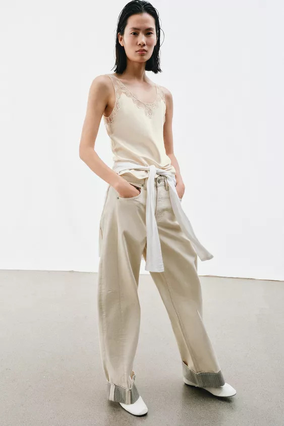 ZW COLLECTION SATIN LACE TOP | Zara DE