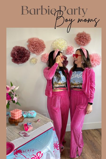The best Barbie party for two boy mamas! Or anyone who loves a good time! 

We both are wearing size small in tops and medium in bottoms. 

Barbie party. 
Pink everything.
Valentine’s Day lounge set. 
Target style  

#LTKparties #LTKGiftGuide #LTKMostLoved