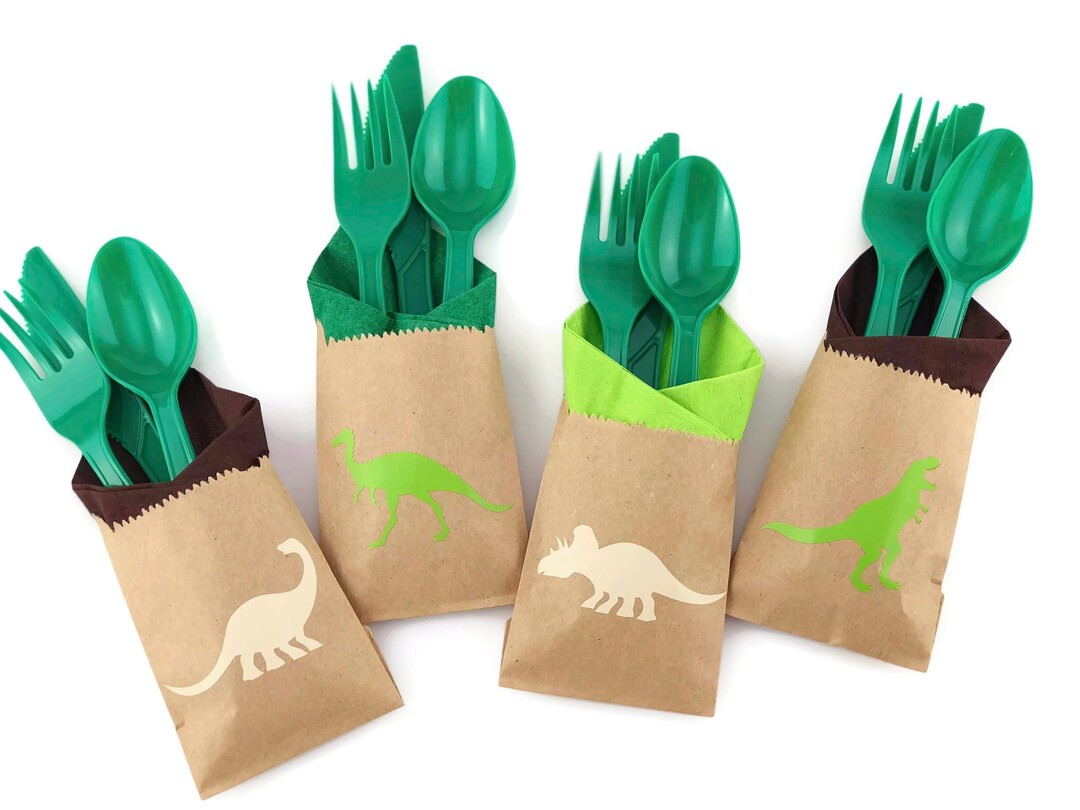 Dinosaur Cutlery - Dinosaur Party Supplies, Dinosaur First Birthday Party, Dino Birthday, Dinosau... | Etsy (US)