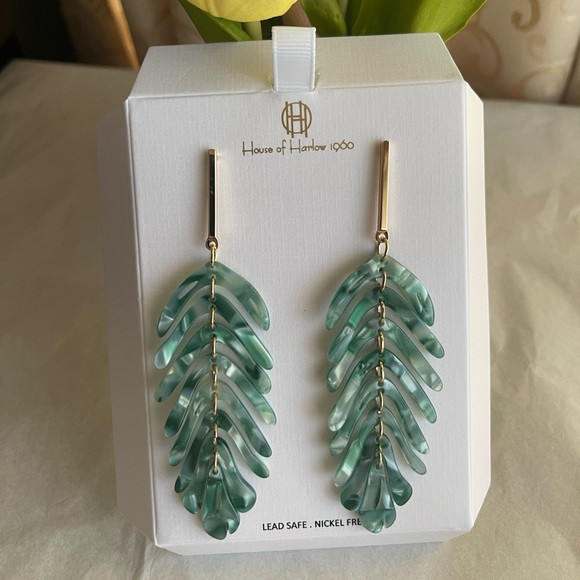 House of Harlow 1960 🌴 Palm drop earrings | Poshmark