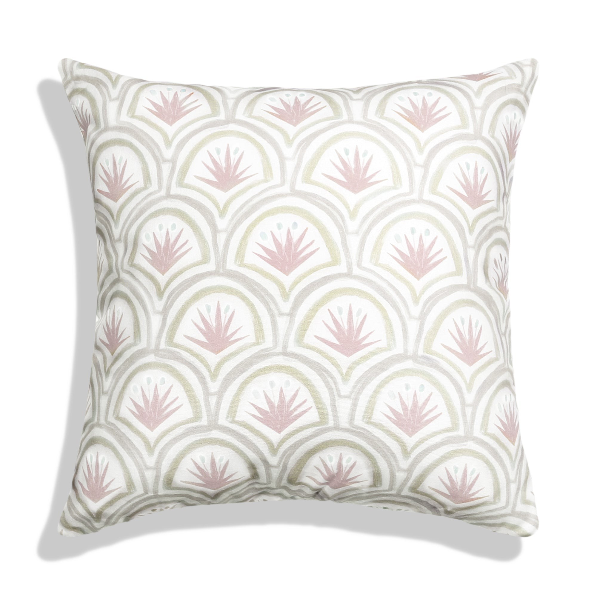 Pepper Home | Pink & Green Palm Pillow | Pepper