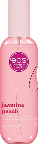 eos Cashmere Body Mist, Jasmine Peach, Body Spray for Women, Hair Mist, Floral Perfume, Moisturizing, Hyaluronic Acid, Glycerin, Vegan, Cruelty-free, 6 fl oz | Amazon (US)