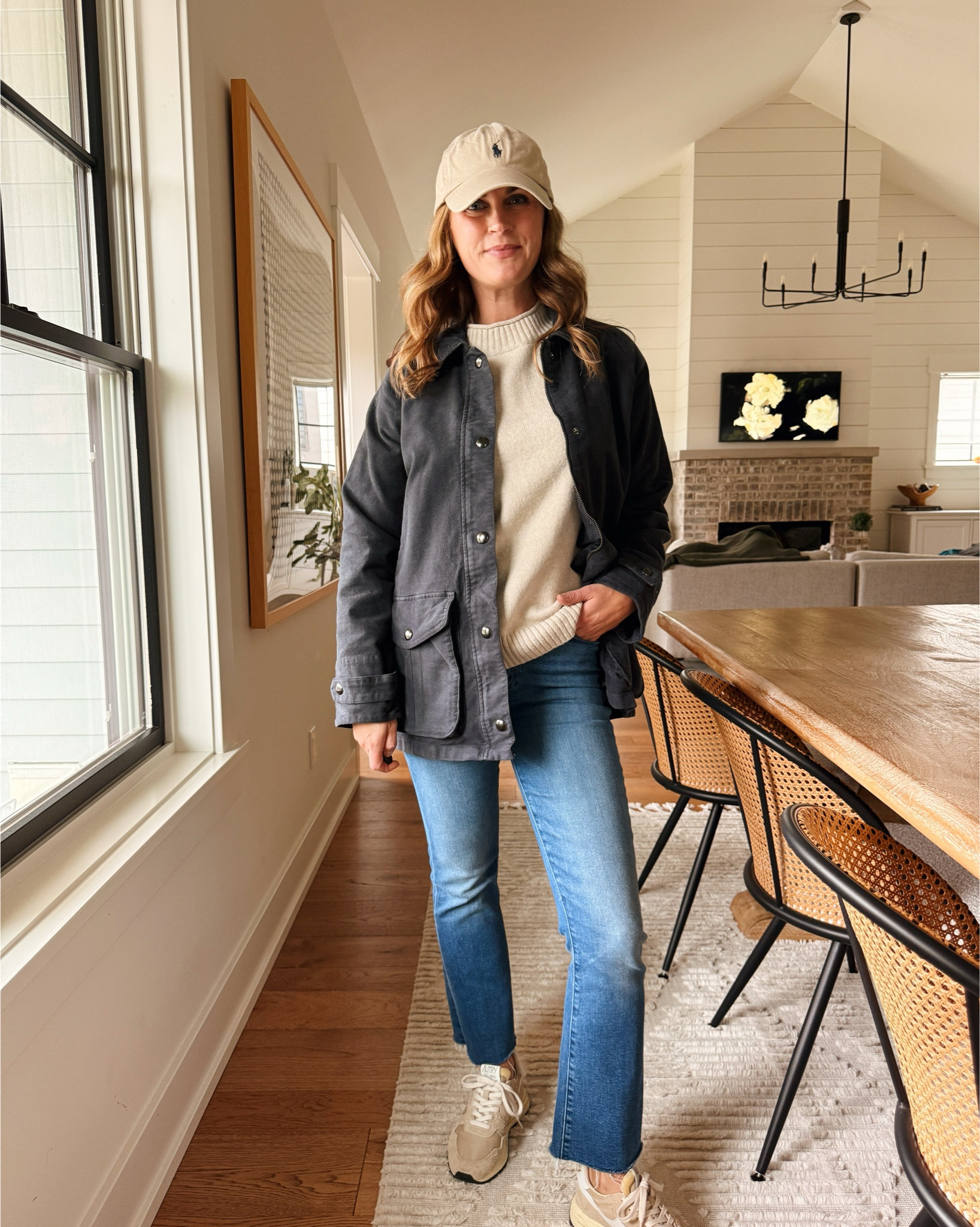 Jacket size XS
Sweater size small
Jens size 25

#LTKStyleTip #LTKSeasonal #LTKOver40