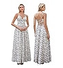 Summer Floral Maxi Dress Boho Spaghetti Strap Lace Up V Neck Flowy A Line Beach Vacation Long Dre... | Amazon (US)