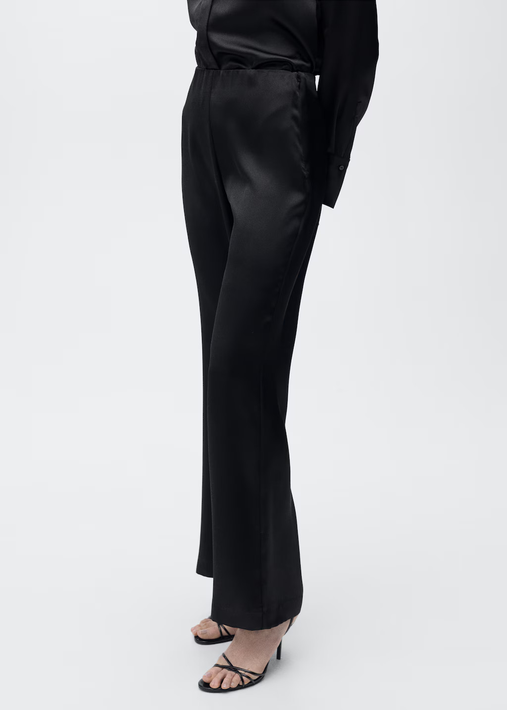 Satin straight-fit trousers - Women | MANGO USA | Mango (US/MX/AU)