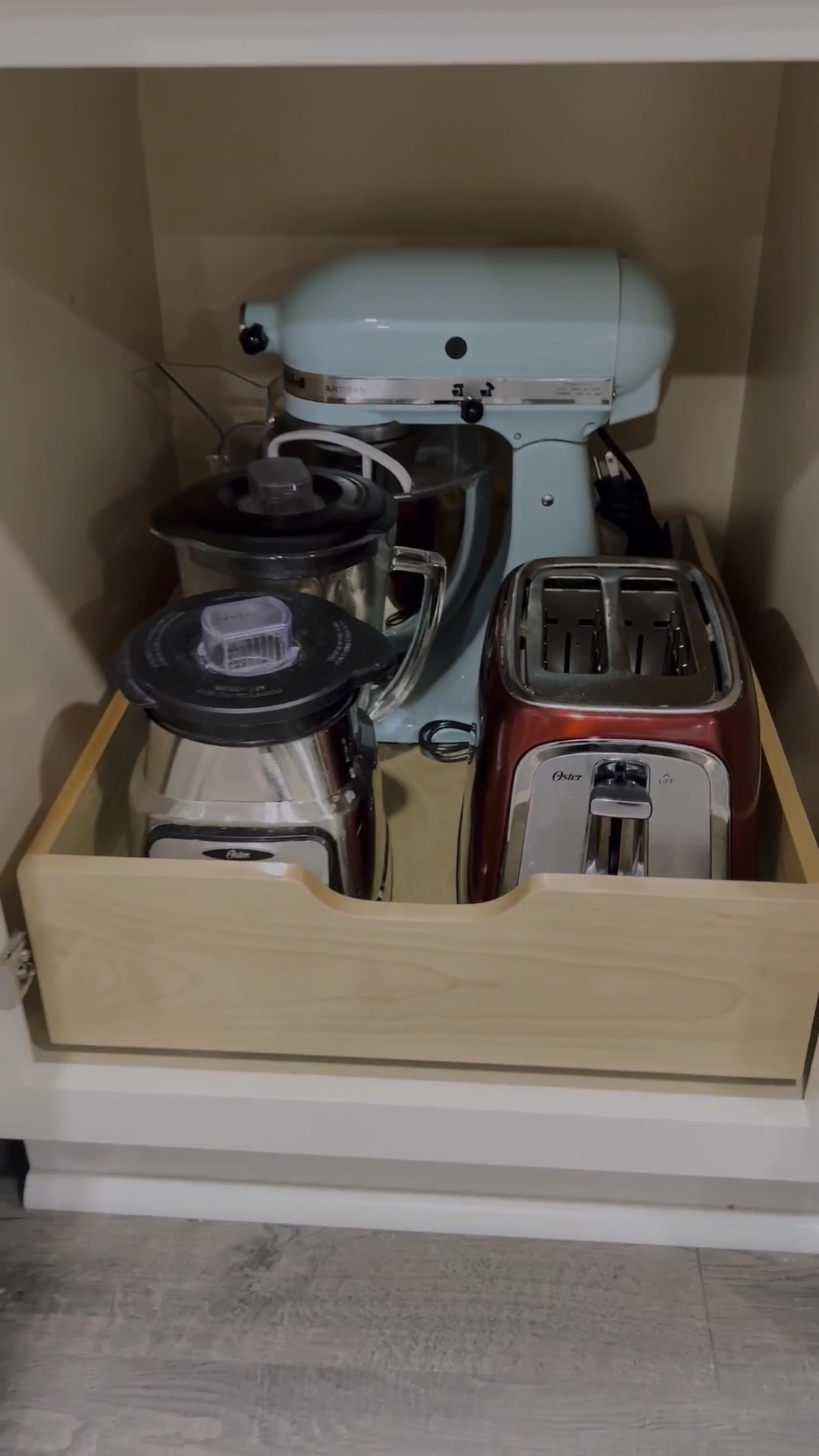 Every kitchen should have them…and if they don’t, now is the time!

I installed this drawer in 5 easy steps…here’s how:

1️⃣ Measure your cabinet + purchase your @‌revashelf drawer @‌loweshomeimprovement !

2️⃣ Place the bracket in the cabinet…1” from the front.

3️⃣ Grab your drill and drill the 4 included screws to the bottom of the cabinet, securing the bracket into place.

4️⃣ Line up the holes in the bottom of the drawer with the pegs on the bracket.

5️⃣ Slide the drawer in and close the door!

#LTKFind #LTKfamily #LTKhome