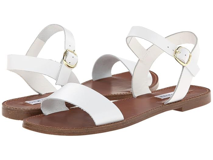 Steve Madden Donddi Sandal (White Leather) Women's Sandals | Zappos