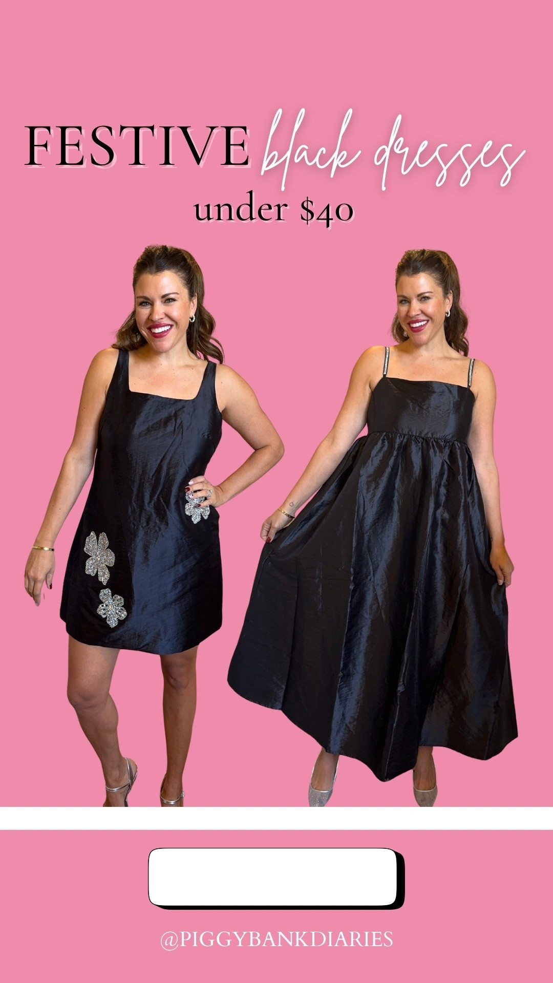 Two little black dresses, both under $40 🙌 Proof you don’t have to overspend to look put together. Walmart understood the assignment 🖤✨

#LTKHoliday #LTKootd #LTKgrwm