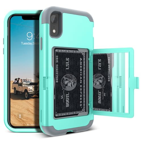 WeLoveCase iPhone XR Wallet Case Defender Wallet Design with Card Holder and Hidden Back Mirror T... | Amazon (US)