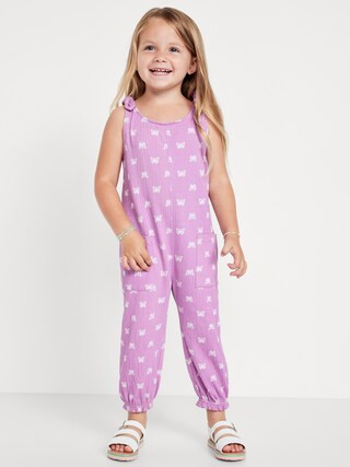 Sleeveless Jacquard-Knit Jumpsuit for Toddler Girls | Old Navy (US)