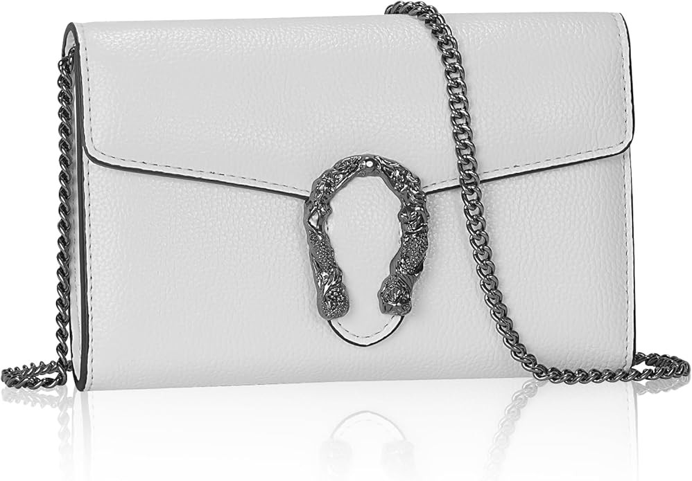 Crossbody Chain Purses for Women - Crocodile Snake Pattern Leather Shoulder Handbags Evening Clut... | Amazon (US)