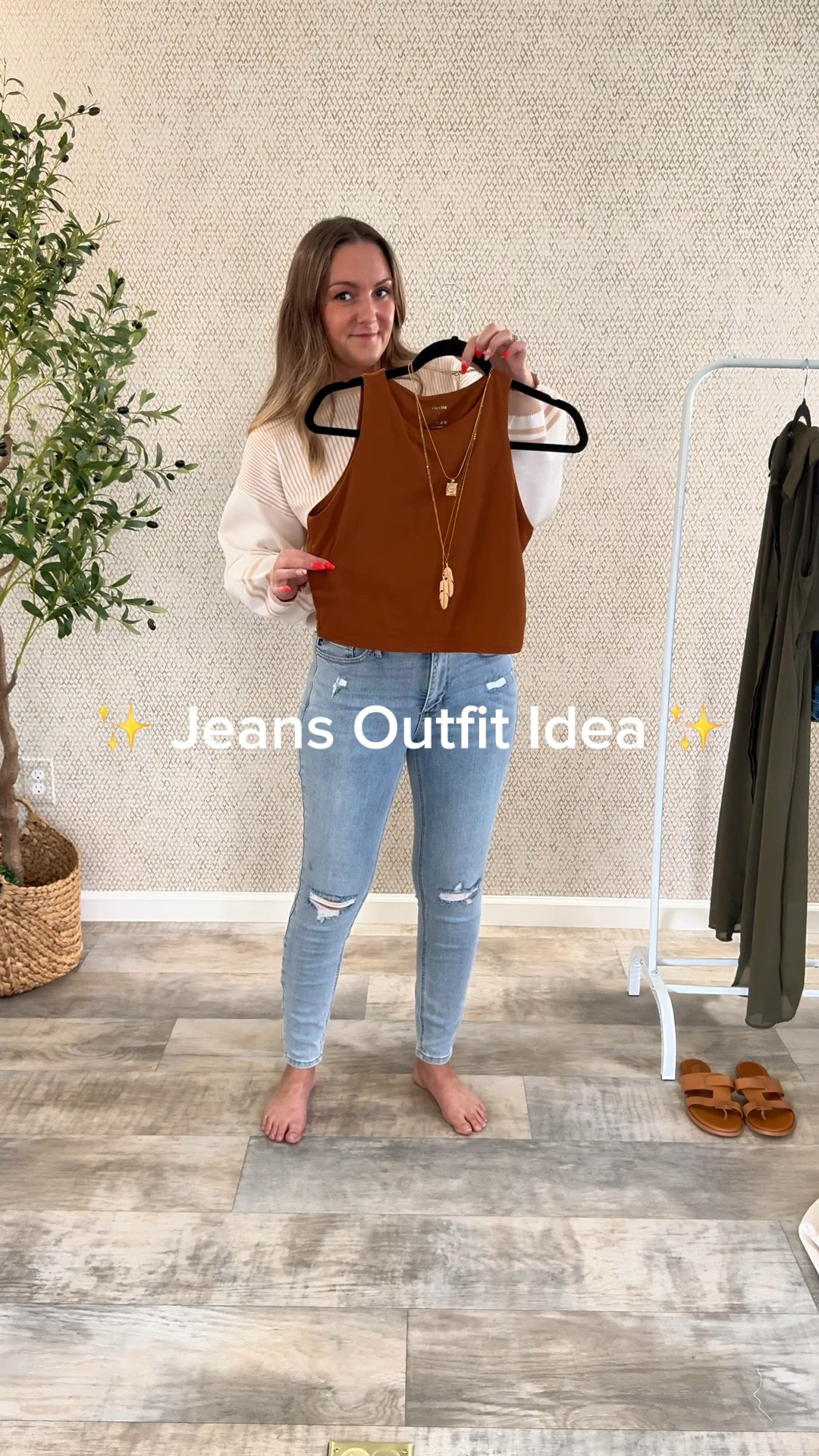Spring means we get to start wearing light wash jeans and sandals again, woohoo! ☀️ Links below to shop 🛍️ If you’re looking for these exact Judy Blue jeans, follow me @staycozywithjess on TikTok 🫶🏼

Top Tips:
• Balance the proportions: Pair your distressed jeans with a more fitted top for a flattering silhouette.
• Accessorize strategically: Jewelry, belts, and bags can elevate your outfit and add a personal touch.
• Embrace the shoes! Sandals for casual vibes, boots for added edge, or heels for a dressier look.
• Don’t be afraid of color! Play with vibrant tops, scarves, or cardigans to add personality.

Remember: Confidence is your best accessory! Rock your light wash distressed jeans with style and have fun experimenting with different looks.

Stay cozy,
- Jess 🤍

#distressedjeans #skinnyjeans #outfitinspiration #whattowear #jeansoutfit #outfitideas #judybluejeans

#LTKfindsunder50 #LTKVideo #LTKmidsize