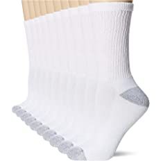Hanes Women's Cool Comfort Crew Socks Extended Sizes (6 Pack) | Amazon (US)