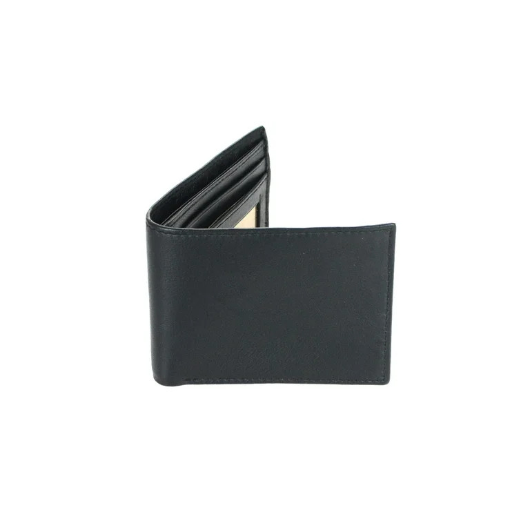 Men's RFID Signal Blocking Genuine Leather Bi-Fold Wallet with Gift Box | Walmart (US)