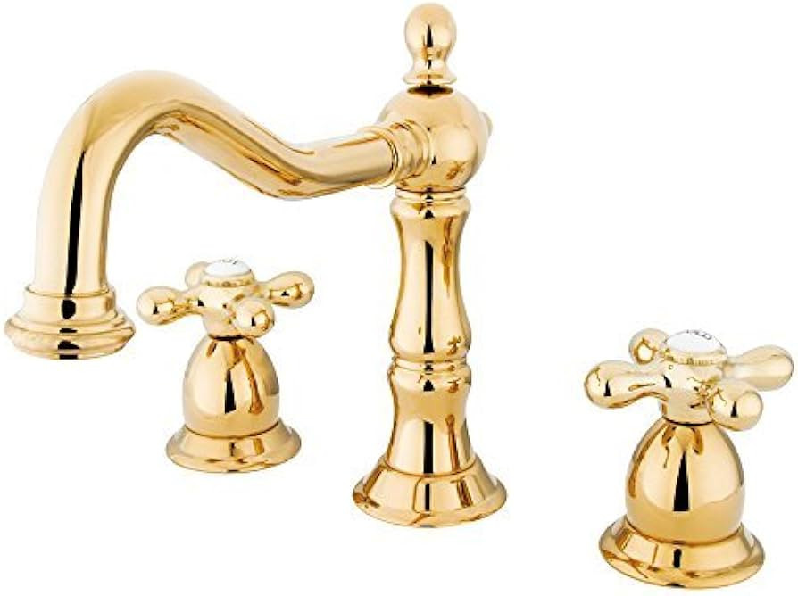 Kingston Brass KS1972AX 8 in. Widespread Bathroom Faucet, Polished Brass | Amazon (US)