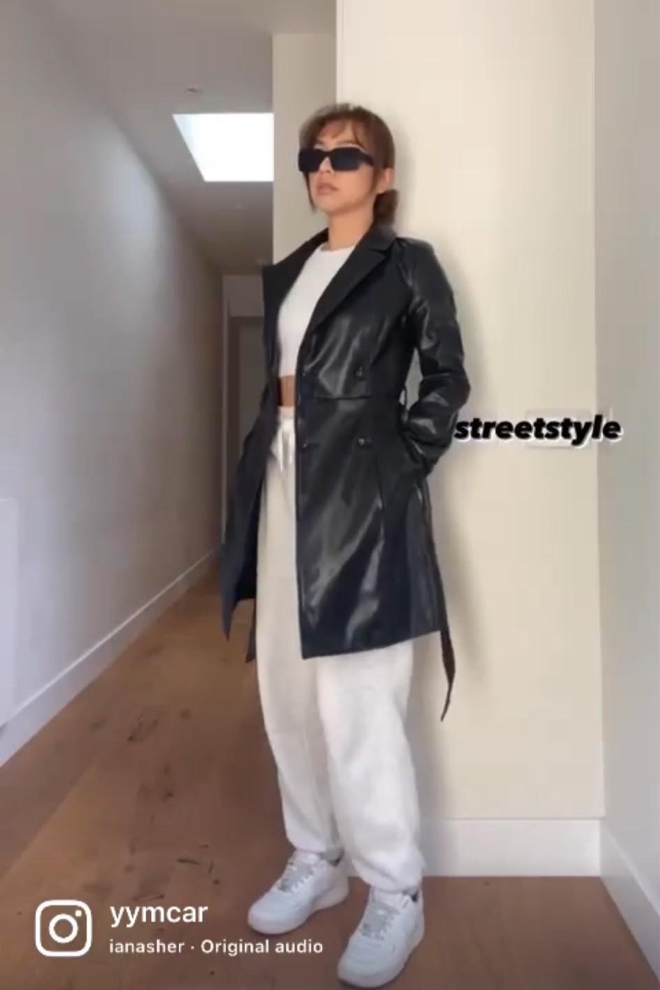leather trend coat in streetstyle 

#LTKunder50 #LTKstyletip #LTKfit