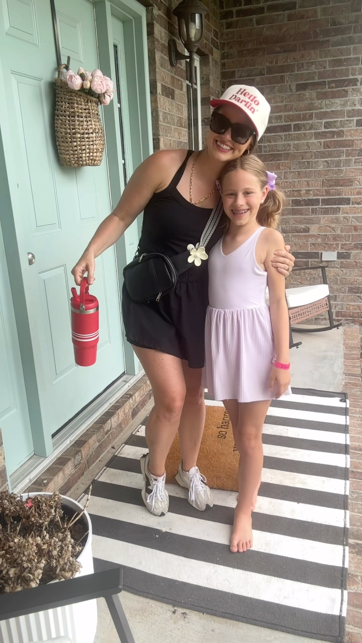 What I’m wearing as a mom of 3 to run errands and then head to fireworks and Fourth of July festivities! It’s a romper that looks like shorts and a tank! So easy to throw on and go. Such a good Free people look for less! 

Audrey wanted to join in too! How cute is her lavender active dress skirt with built in bike shorts?! her outfit is on sale right now at target. Linking some other awesome active dresses below too! 

#LTKActive #LTKFamily #LTKKids