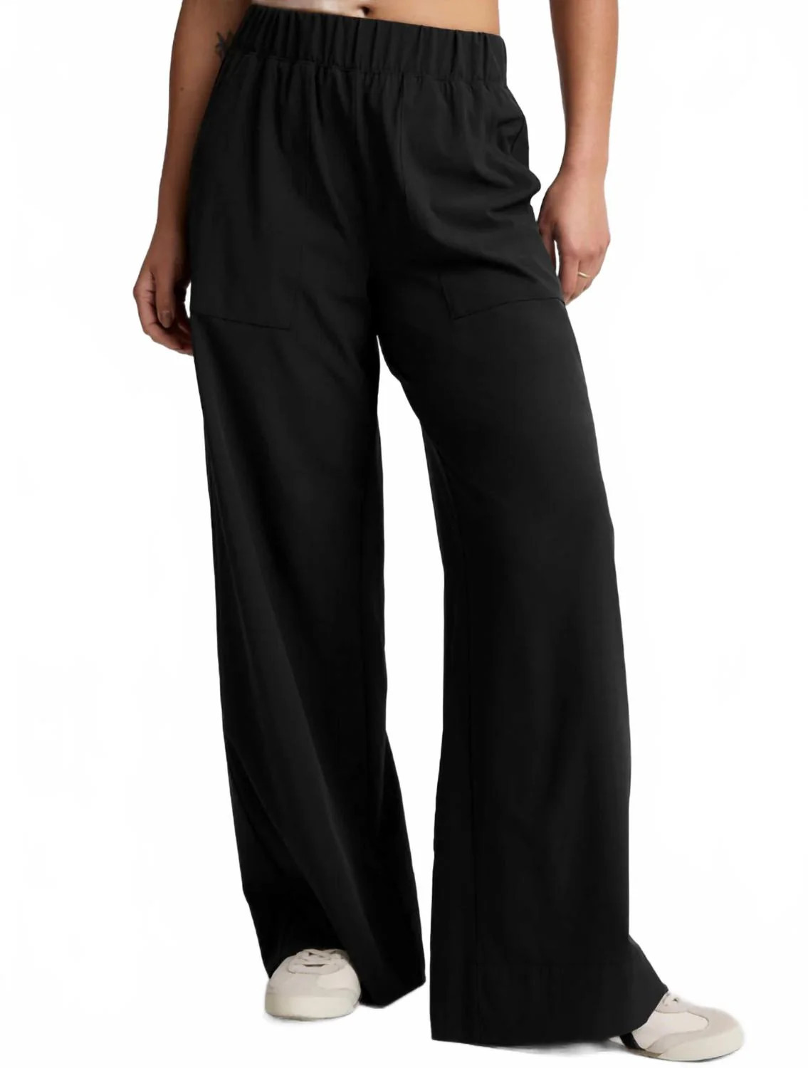 Easy Wide Leg Pant In True Black | Shop Simon