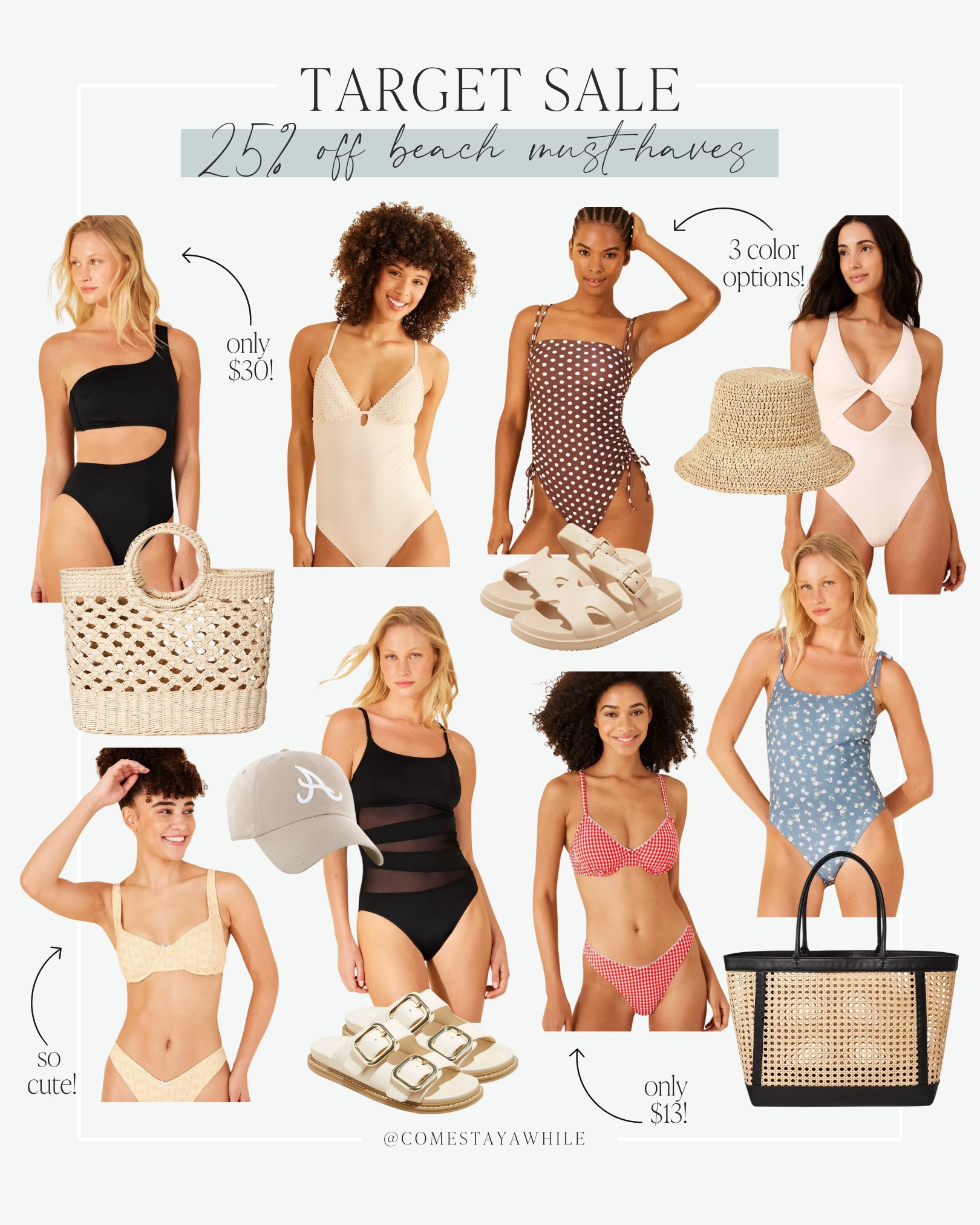 Target has 25% off Beach Must-Haves right now for the whole family! So many cute suits and sandals to grab—get the best looks for less and stock up for summer. Don’t miss out—sale ends on 3/22!

Amanda Vernaci | Come Stay Awhile | Target Sale Alert | Beach Must-Haves | Women’s Fashion

#LTKSwim #LTKSaleAlert #LTKSeasonal