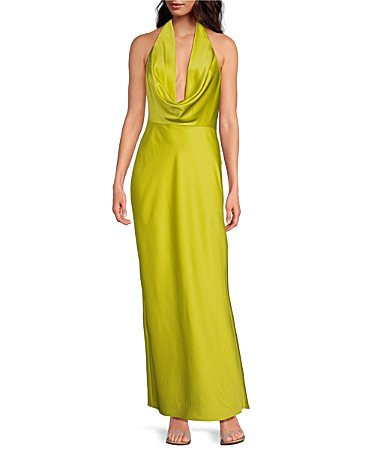 Gianni Bini Tasha Cowl Neck Satin Dress - 6 | Dillard's