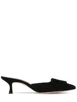 MANOLO BLAHNIK50MM MAYSALE SUEDE MULES$ 745.00Get 745 LVR Points4 interest-free payments or as lo... | Luisaviaroma