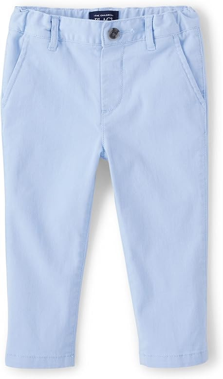 The Children's Place Baby Toddler Boys Stretch Skinny Chino Pants, Blue, 4T | Amazon (US)