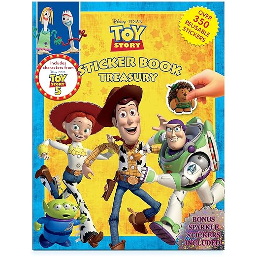 Disney / Pixar Toy Story 5 Sticker Book Treasury - Activity Books for kids, 350 reusable + sparkl... | Amazon (US)