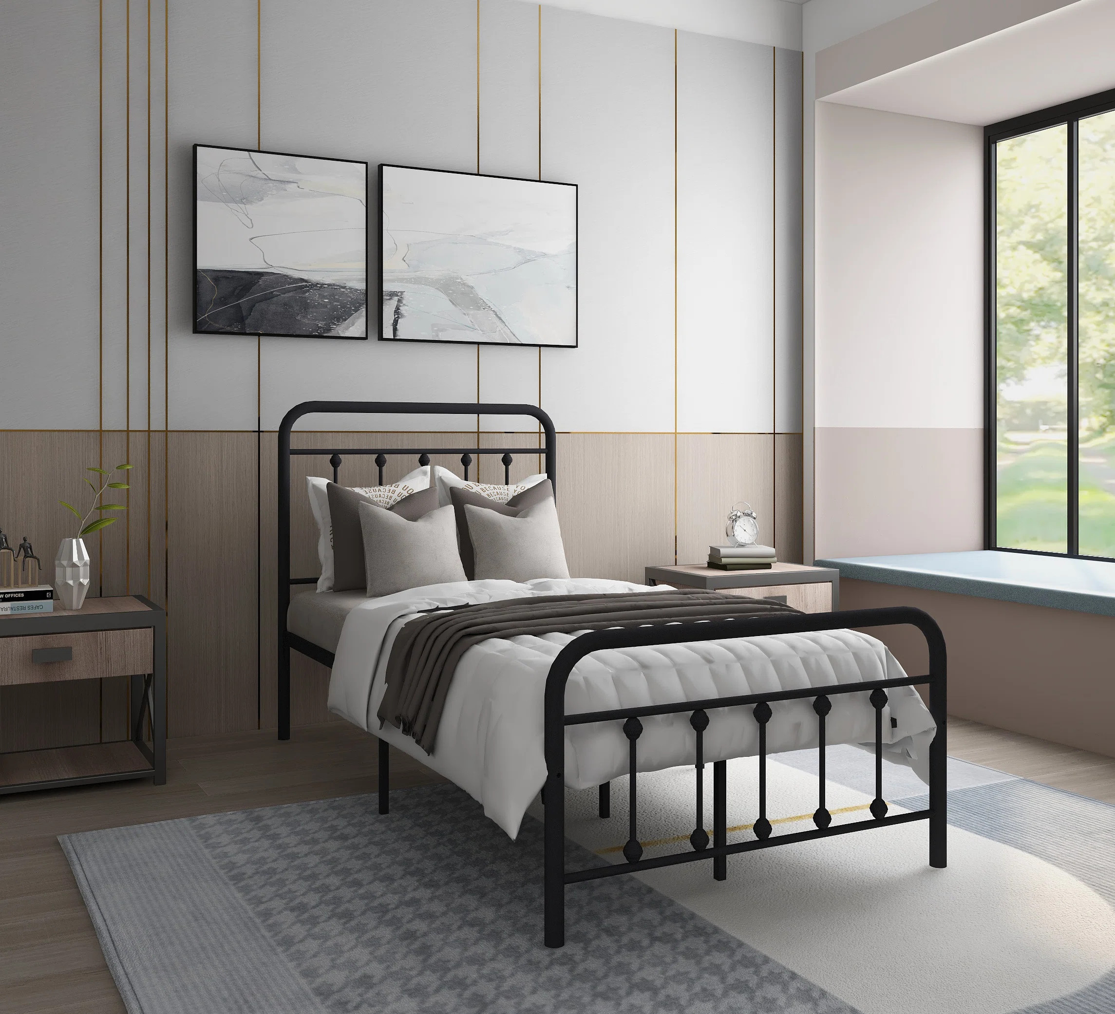 Overlock Metal Bed | Wayfair North America