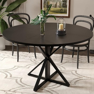 47" Round Dining Table, 4-6 Seat Kitchen & Dining Room Tables with Metal Base,Space Saving, 4 Pieces of Desktop(Only Table) | Target