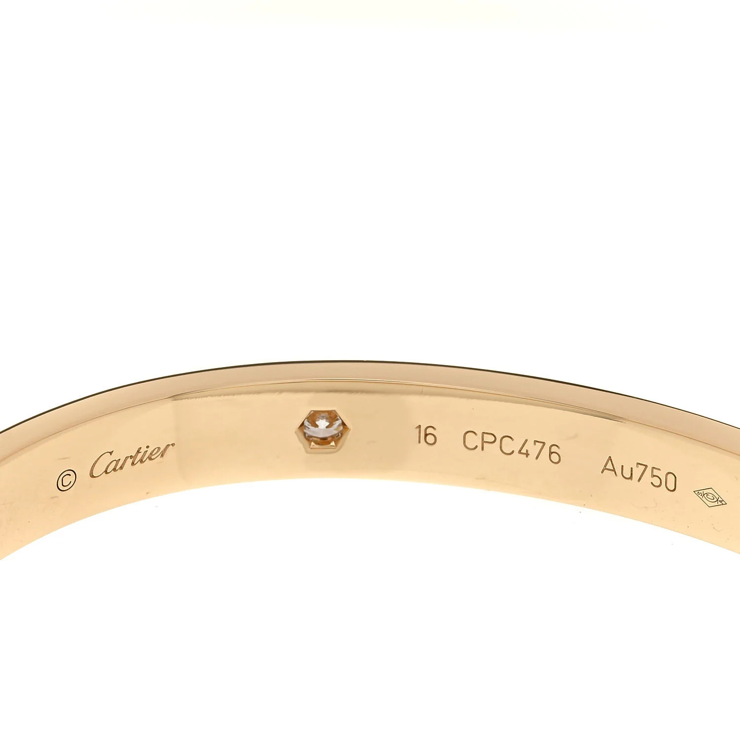 CARTIER 18K Yellow Gold 4 Diamond LOVE Bracelet 16 | FASHIONPHILE | Fashionphile