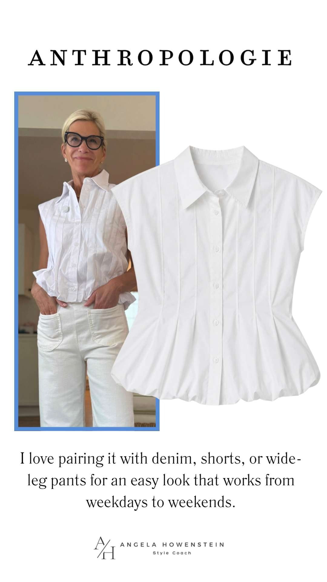 A classic white top never goes out of style, and this Maeve button-front style is one you'll reach for again and again. Made from 100% cotton, it's lightweight, breathable, and effortlessly polished. I love pairing it with denim, shorts, or wide-leg pants for an easy look that works from weekdays to weekends.

❤️ Heart = Support my posts
📌 Save = Get sale & restock alerts
🛍️ Follow me on LTK for more effortless everyday style. 

 #LTKootd #LTKSeasonal #LTKOver40
