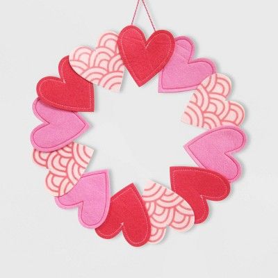 Valentine's Felt Heart Wreath - Spritz™ | Target