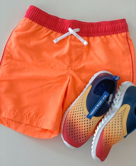 Boys spring break and summer swim trunks and water shoes. Runs TTS

#LTKSeasonal #LTKfindsunder50 #LTKkids