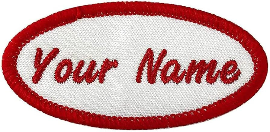 Kamao Custom Oval Name Patch, 2pcs Personalized Embroidered Name tag sew on/Iron on for Clothing,... | Amazon (US)