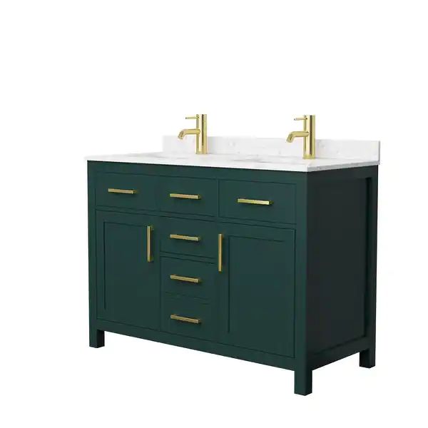 Beckett 48 Inch Double Vanity, Cultured Marble Top | Bed Bath & Beyond