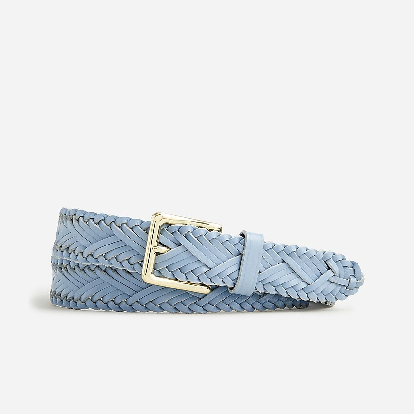 Plaited Italian leather belt | J. Crew US