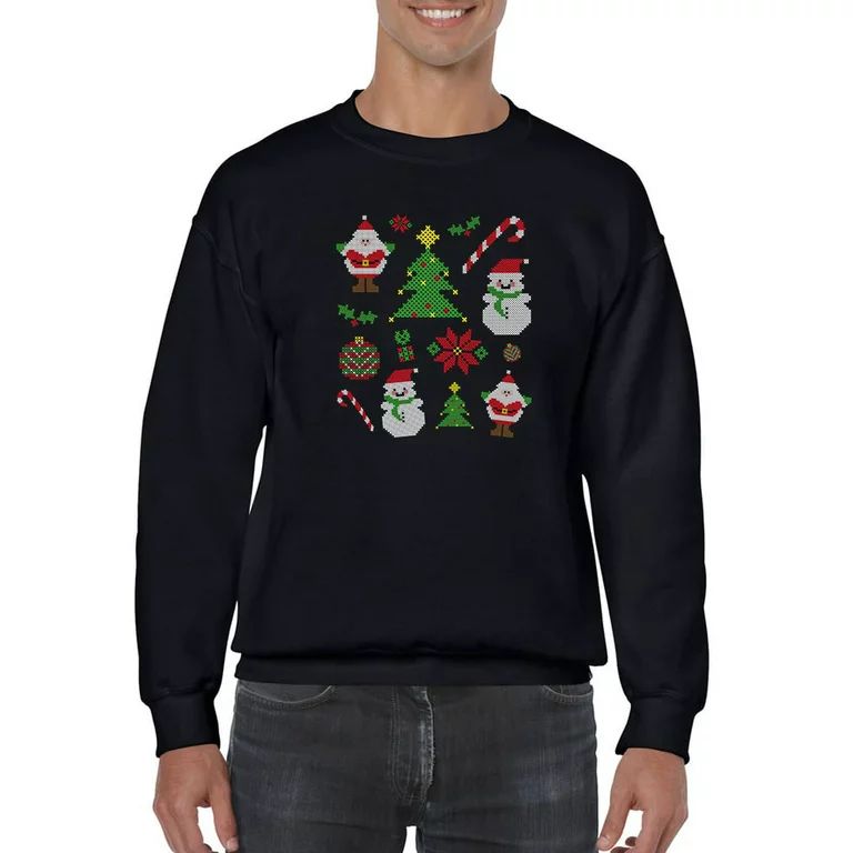 Christmas Icons Men Sweatshirt X-Large | Walmart (US)