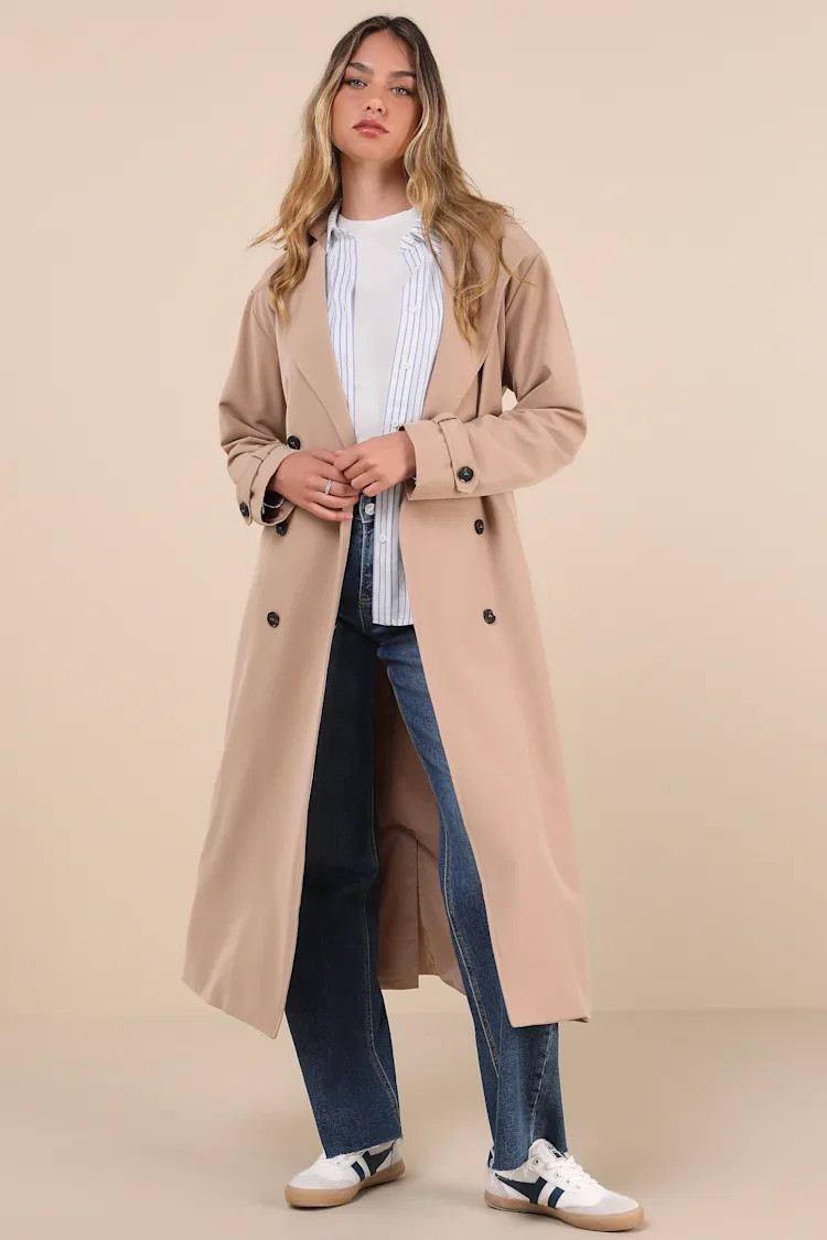 Elevated Weather Beige Belted Trench Coat | Lulus