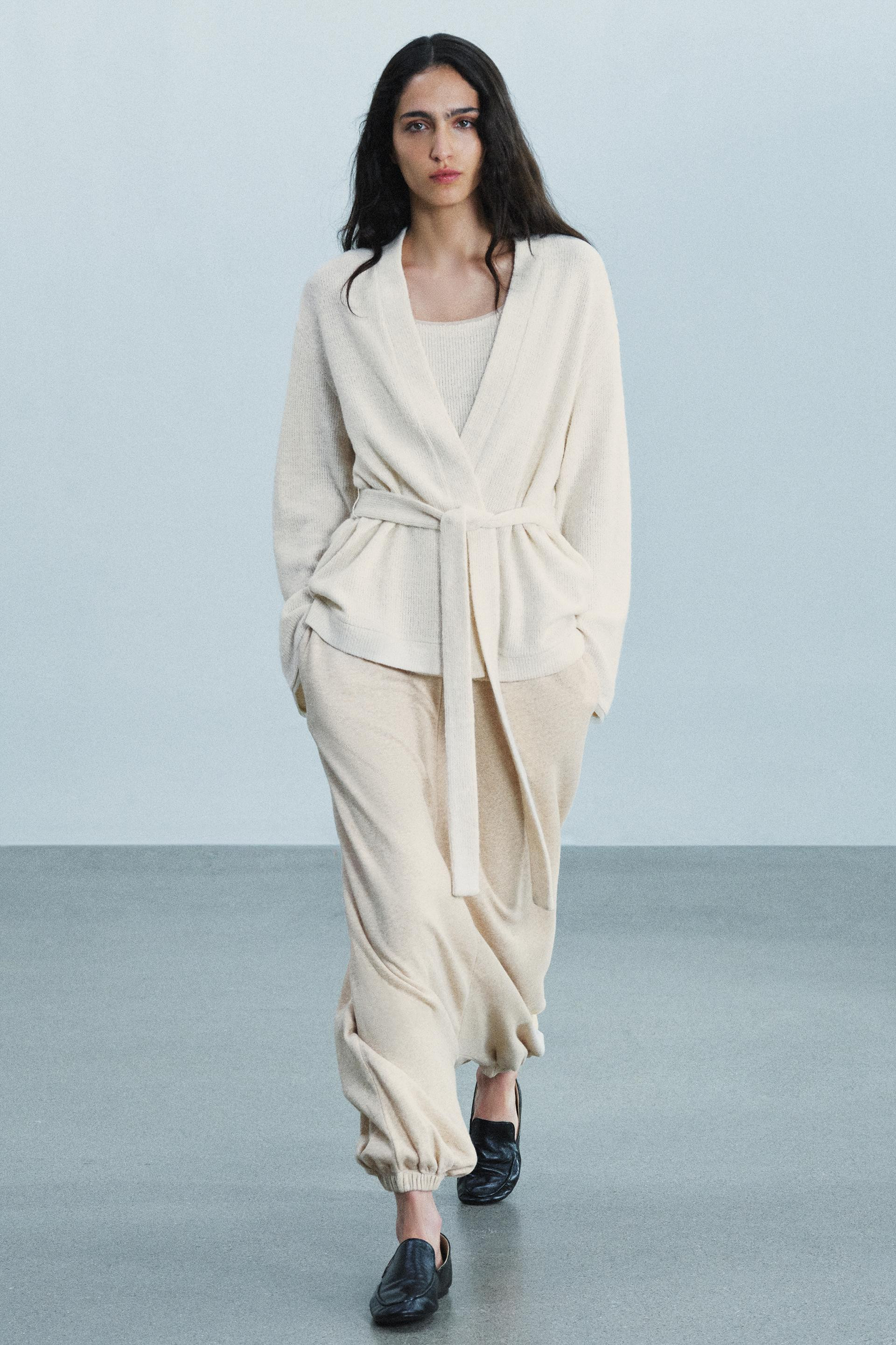 Zara - Belted Jacket - Mid-Ecru - M - Woman | Zara US