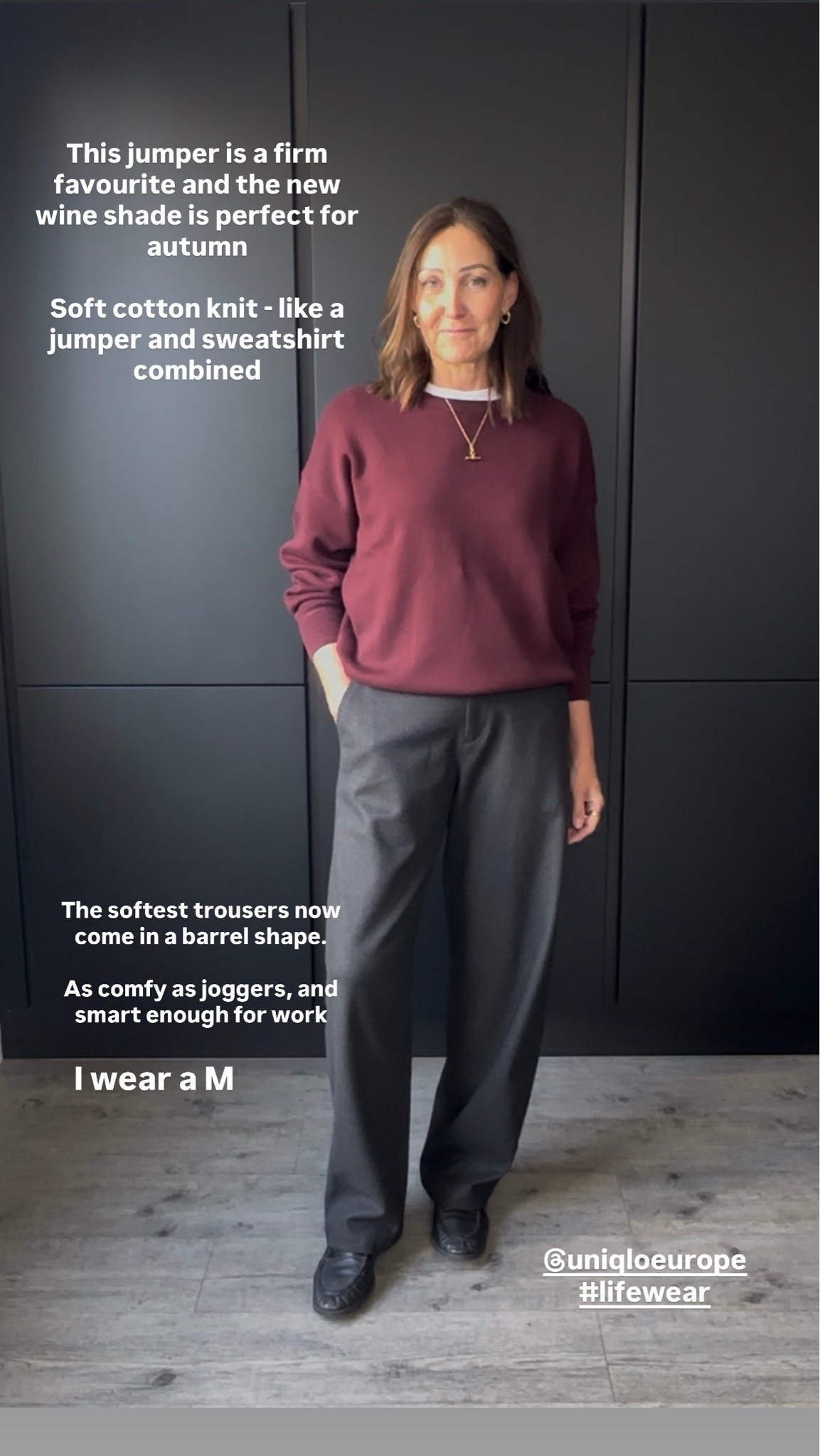 Three of my 5 autumn picks from Uniqlo. This tee is more fitted, really smooth and great for layering, these brushed trousers now come in this barrel shape and as comfy as joggers, and everyone’s favourite jumper is back with new autumn colours. I wear a M in the trousers and jumper - large in the t shirt.
AD
@UNIQLO

#LTKautumn #LTKover50style #LTKstyletip