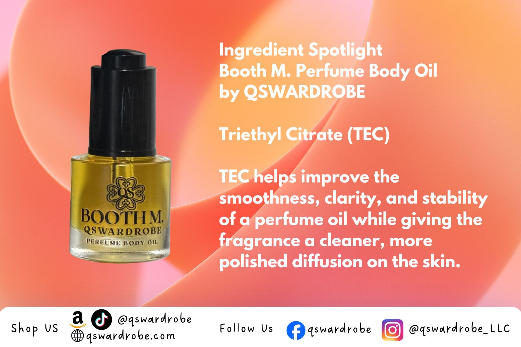 [ad] TEC is one of those things you may not recognize on your ingredient list but it’s silently there. We have transparent ingredients list and happy to educate customers to know what’s going on your skin. 

Our oils are scent-driven which means they should be layered. These are meant to be applied to clean and hydrated skin. It’s meant to be apart of your layering routine. Apply with unscented or scented lotion. Applied to pulse points for best scent bubble. 
.
.

#perfumeoil #gourmand #bodycareroutine #fragrancecommunity #qswardrobe

#LTKdayinmylife #LTKgrwm #LTKootd