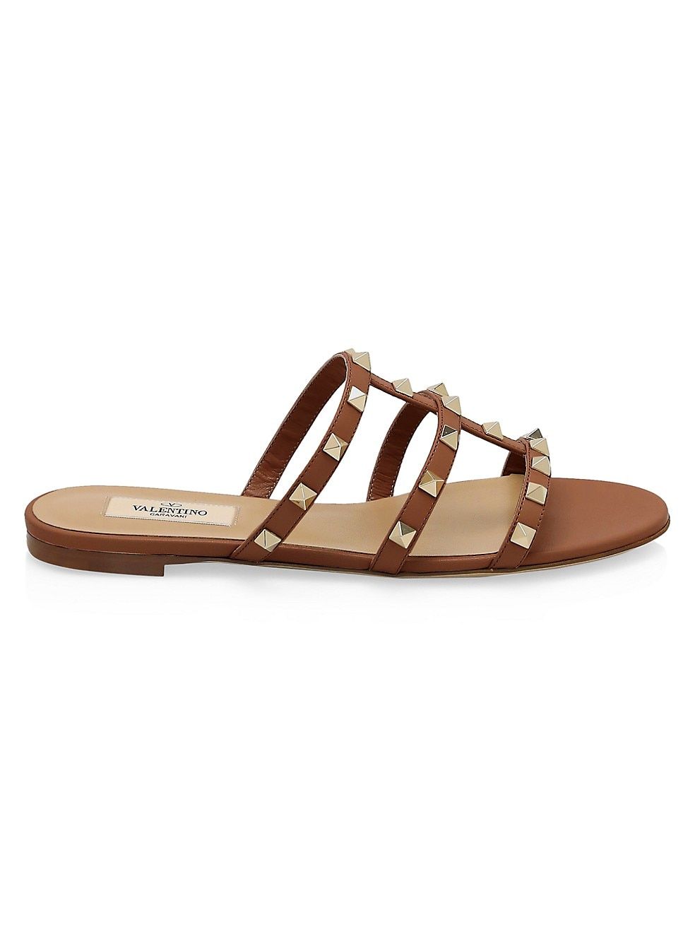 Rockstud Leather Slides | Saks Fifth Avenue