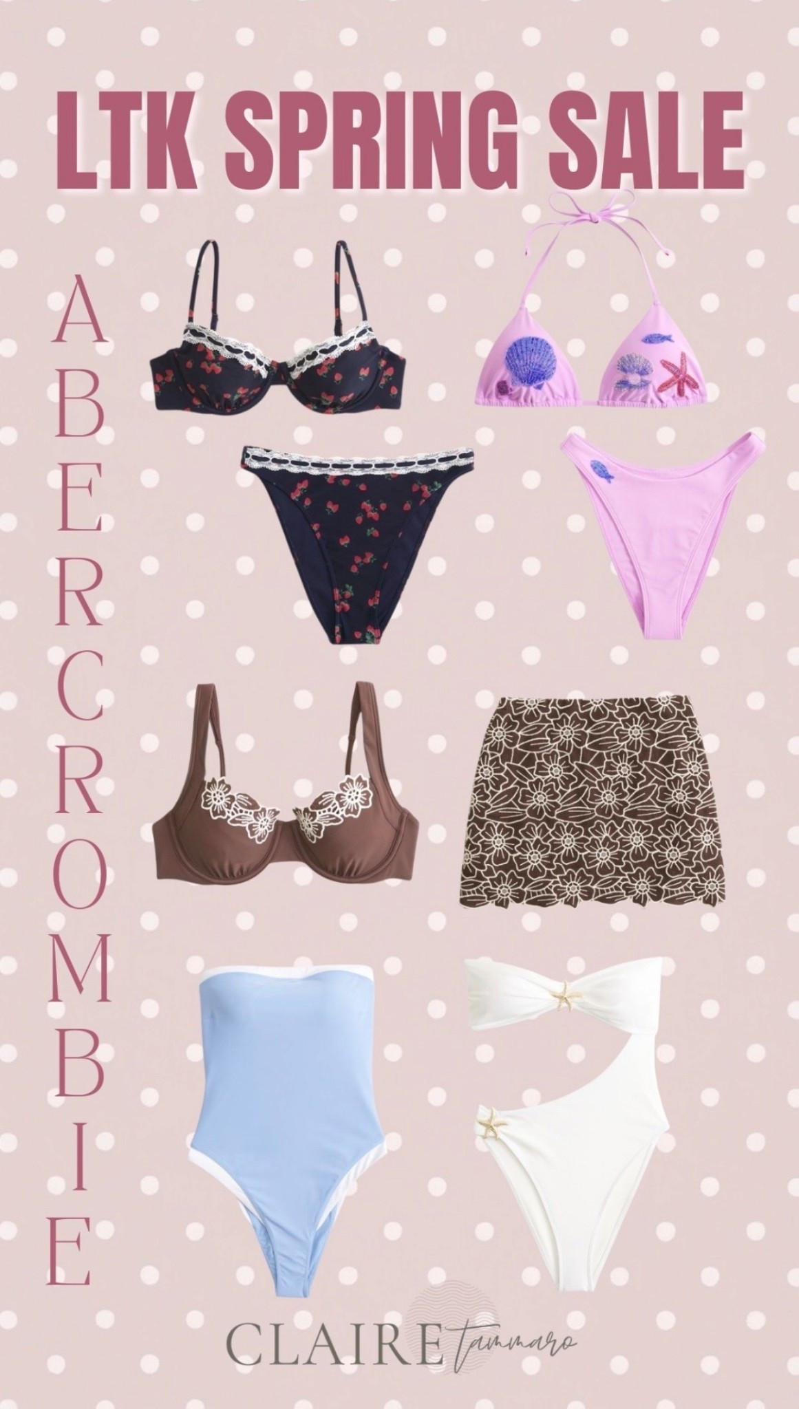 Bathing suit favs from @abercrombie on major sale this weekend 💗🫶🏼🐚🌊

#LTKSpringSale