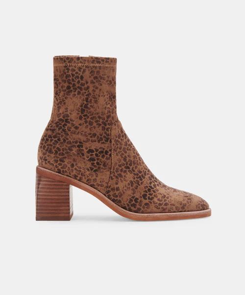 INDIGA BOOTIES IN DK LEOPARD STELLA SUEDE | DolceVita.com