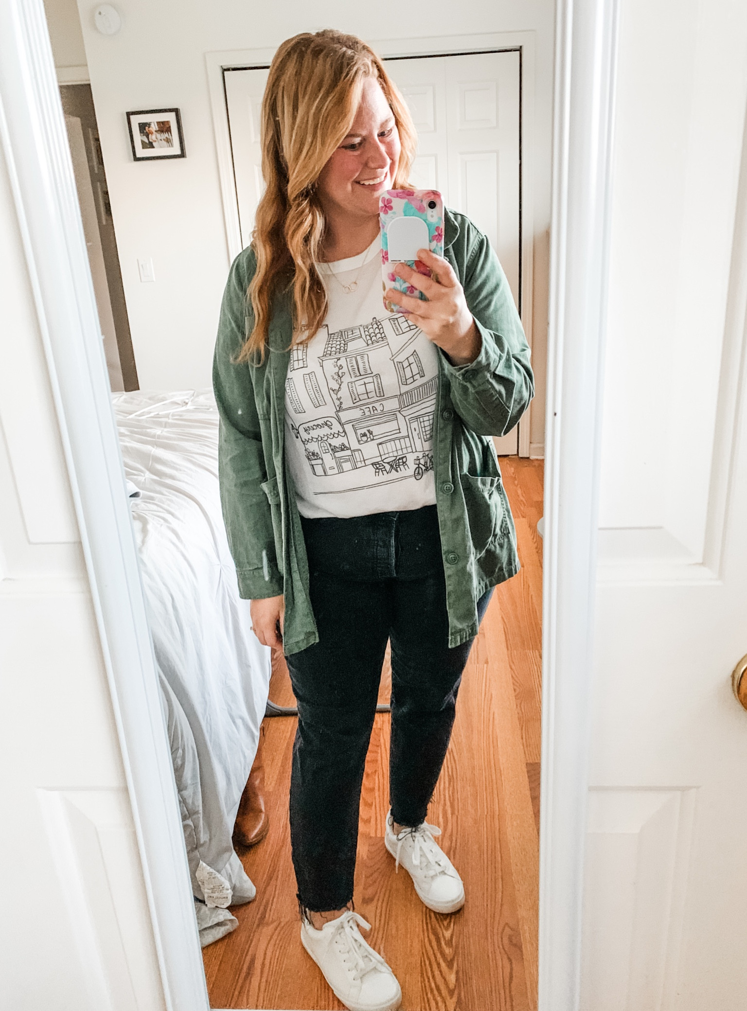 A simple graphic tee with a shacket & black jeans - such an easy teacher outfit!

Tee & shacket are older but I’ll link what I can find that’s similar. 

#LTKworkwear #LTKSeasonal #LTKmidsize