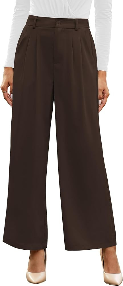 GRAPENT Wide Leg Pants for Women Work Business Casual High Waisted Dressy Pants Flowy Trousers Of... | Amazon (US)