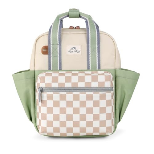 Itzy Ritzy Toddler Backpack - Daycare Bag - Features Adjustable Shoulder Straps, 2 Side Pockets & Spacious Interior with Wipeable Fabric Lining & Name Label, Checkerboard Backpack | Amazon (US)